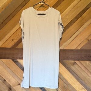 Casual Cream T-Shirt Dress